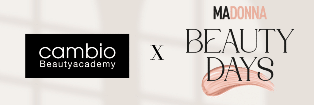 Logo der Cambio Beauty Academy neben dem Schriftzug der MADONNA Beauty Days.